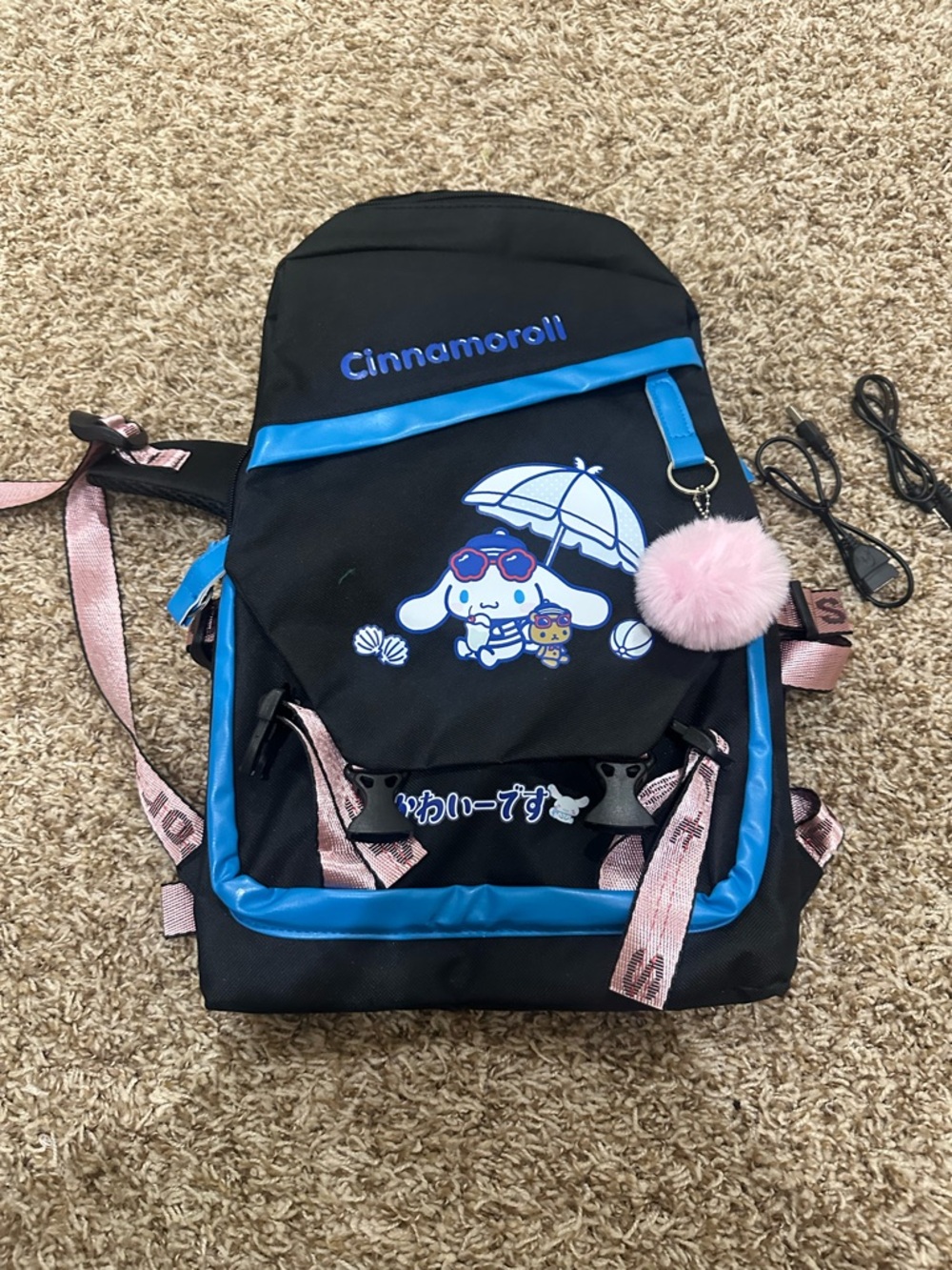 CinnamonRoll Backpack with Charging Port